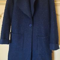 cappotto sfoderato con cintura, tasche e spacchi l