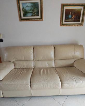 Divano in pelle Beige