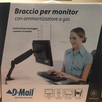 Braccio per monitor con ammortizzatore a gas
