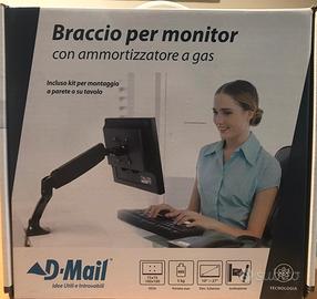 Braccio per monitor con ammortizzatore a gas