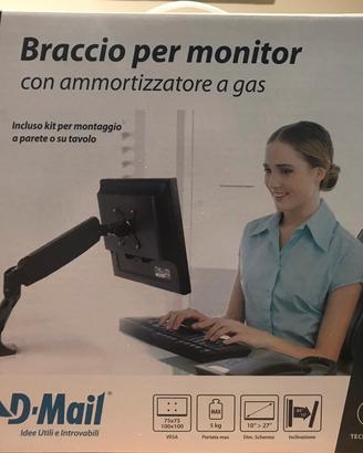 Braccio per monitor con ammortizzatore a gas