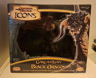 D&D Miniatures Icons Gargantuan Black Dragon