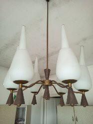 Lampadario vintage anni 60 Oscar Torlasco 