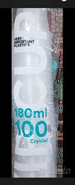 bicchieri di plastica cristal pz 100 € 1,50