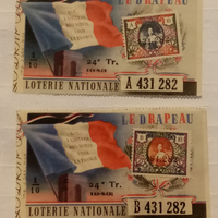 Biglietti loterie Nationale 1948 Francia