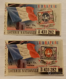 Biglietti loterie Nationale 1948 Francia