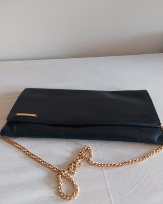 Bustina pelle liscia blu