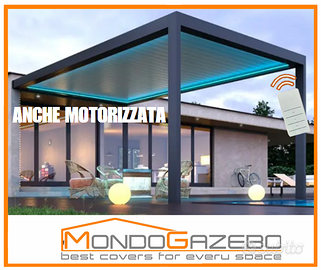 Pergola Bioclimatica ALU led motorizzata o manuale
