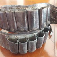 Vecchia Cartuccera Cartucciera in Cuoio , Vintage