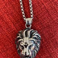 Uomo collana acciaio con ciondolo