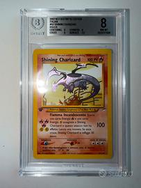Shining Charizard Neo Destiny 1°edizione Ita BGS 8