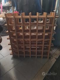 Portabottiglie  modulare in legno massiccio 