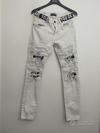 jeans Elyn G. bianchi strappati 