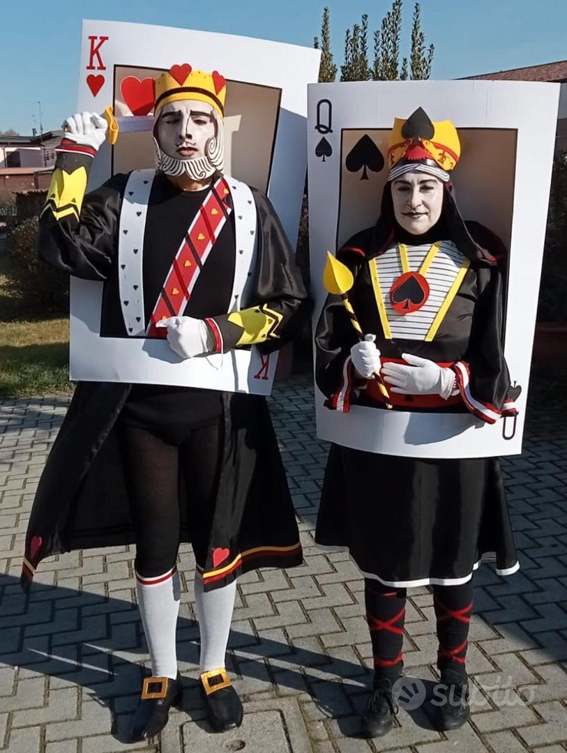 Costume di carnevale Re e Regina delle Carte - Abbigliamento e Accessori In  vendita a Pavia