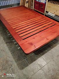 Letto a doghe in abete massiccio