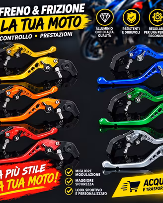 Coppia di Leve Freno Frizione Regolabili per Moto