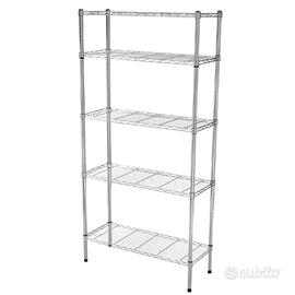 scaffali in filo cromato