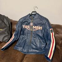Giacca in pelle traforata TRIUMPH BRADDAN AIR RACE