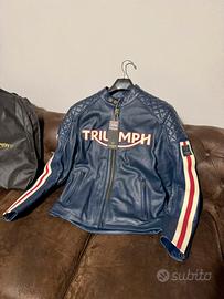 Giacca in pelle traforata TRIUMPH BRADDAN AIR RACE