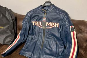 Giacca in pelle traforata TRIUMPH BRADDAN AIR RACE