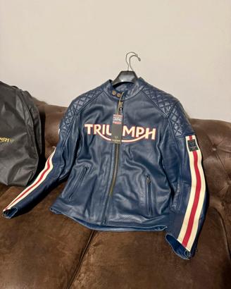 Giacca in pelle traforata TRIUMPH BRADDAN AIR RACE