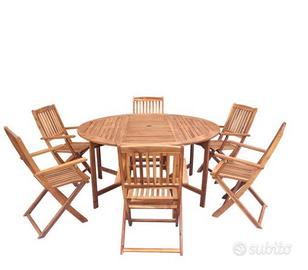 Set tavolo e sedue legno massello NUOVO