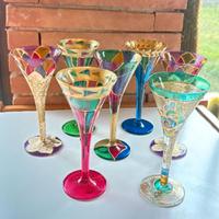 Calici vetro Murano policromi