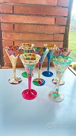 Calici vetro Murano policromi