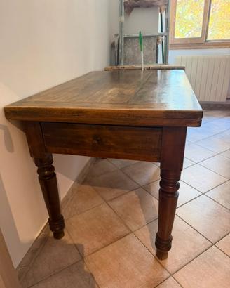 tavolo modernariato orientale in legno massello