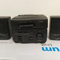 MINI STEREO + LETTURA MC + 2 CASSE a batterie