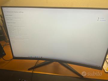 Monitor gaming aoc 240hz curvo 27 pollici