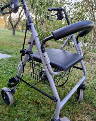 Deambulatore Rollator Mopedia 4 ruote