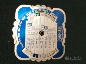 Calendario Perpetuo Vintage 1971 - 1998  pubblicit