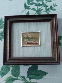 Cromolitografia, barca sul mare