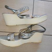 sandali estivi argentati donna