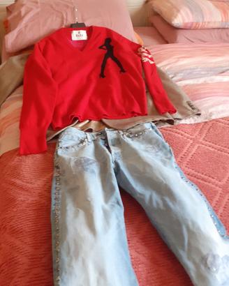 Maglione Cashmere tg50 Duke Rosso
