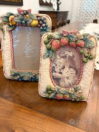 Coppia Cornici Portafoto Vintage shabby/Country