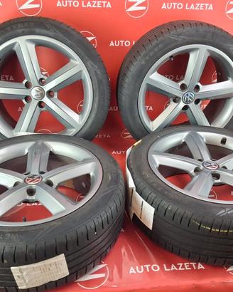 4 Cerchi in Lega R18 5x112 Originali VW + Gomme No