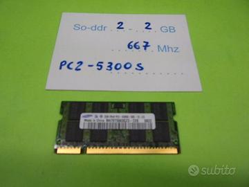 Memoria SO-DIMM DDR2 2 Gbyte, 667 Mhz, PC2-5300 PC