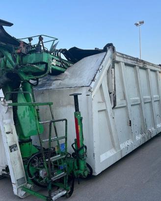 CONTAINER SCARRABILE USATO CON TETTO E GRU