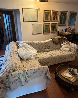 Divano angolare bianco