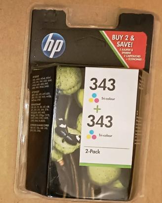 2 CARTUCCE 343 HP 2-PACK TRI-COLOUR SCADENZA 2013