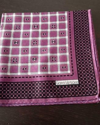 POCHETTE DA TASCHINO VERSACE IN PURO LINO  VIOLA