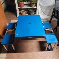 tavolo con sedie da picnic portatile