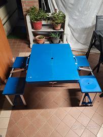 tavolo con sedie da picnic portatile