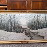 Quadro paesaggio con la neve