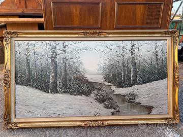 Quadro paesaggio con la neve