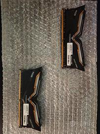 2 banchi di RAM 8GB Team Hawk RGB K2