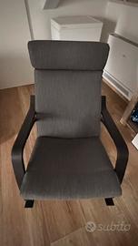 sedia a dondolo con cuscino Ikea