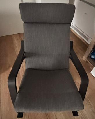 sedia a dondolo con cuscino Ikea